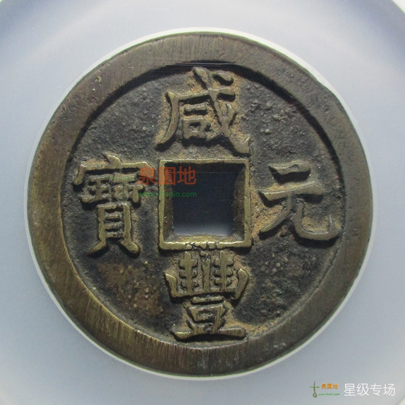 咸豊通宝 背五十 中国古銭 - 貨幣